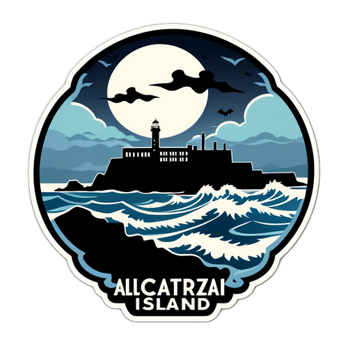 Design di un adesivo spettrale di Alcatraz