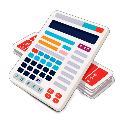 經濟報紙計算機貼紙