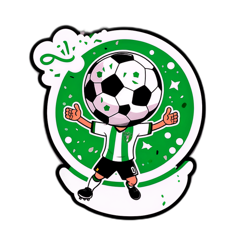 Karakter Bola Sepak Ceria Merayakan Gol