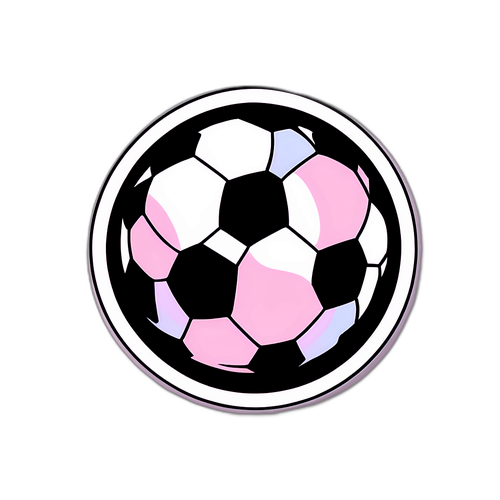 Sticker di un pallone da calcio rilassato