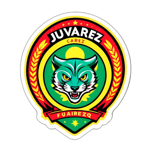 Stiker FC Juarez dengan Desain Logo Stylized