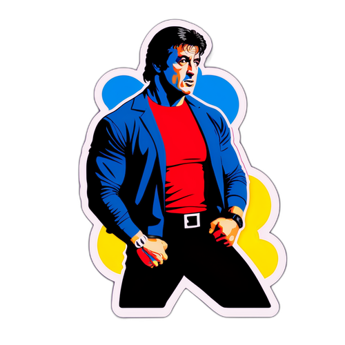 Silhueta Minimalista de Sylvester Stallone