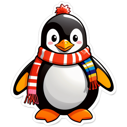 ¡El Pingüino Más Feliz del Mundo! Descubre su Adorable Estilo en Chaleco y Bufanda