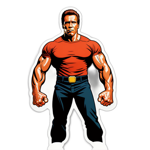 Actionheld Sticker von Arnold Schwarzenegger