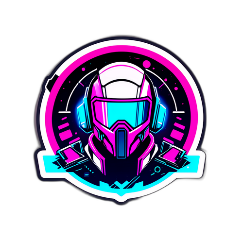 Футуристический логотип Epic Games с киберпанковыми элементами