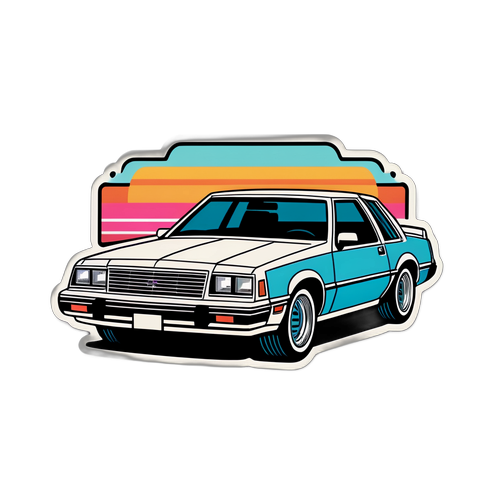 Klasyczny samochód z lat 80. w stylu Stranger Things