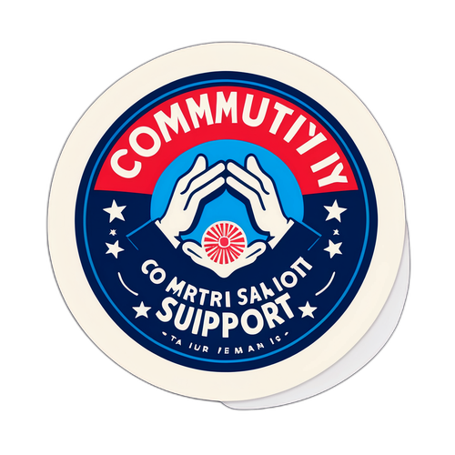 Sticker ya Msaada wa Jamii wa Marekani