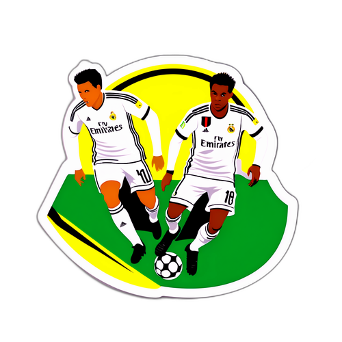 Nálepka s fotbalovým zápasem Real Madrid vs Borussia Dortmund