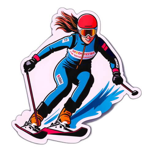 Návrh samolepky s stylizovaným portrétem Dorothey Wiererové