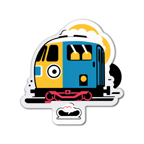幽默火車延誤提醒貼紙