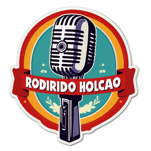 Sticker Mikrofon Vintage untuk Rodigo Holgado