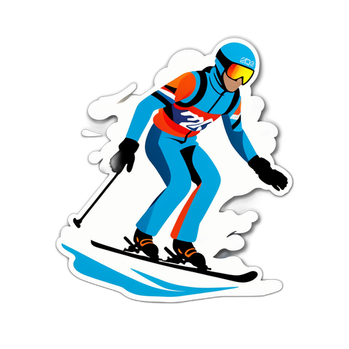 Sticker ng Alpine Skiing para sa 2026 Winter Olympics