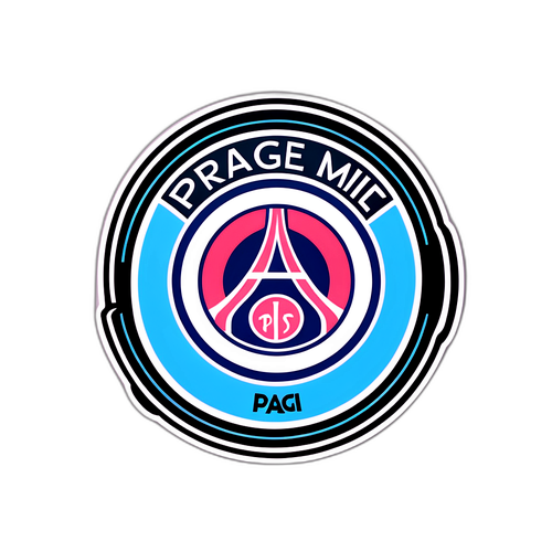 Samolepka pro sportovní fanoušky s čtvercovým vzorem PSG a Inter Miami; příprava na velký zápas