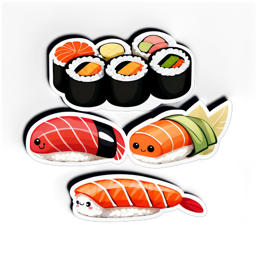 Roll With Laughter: Adorable Sushi Stickers That Will Make You Smile!