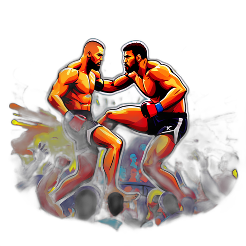 UFC-taistelija toiminta-askel, intensiivinen yleisö