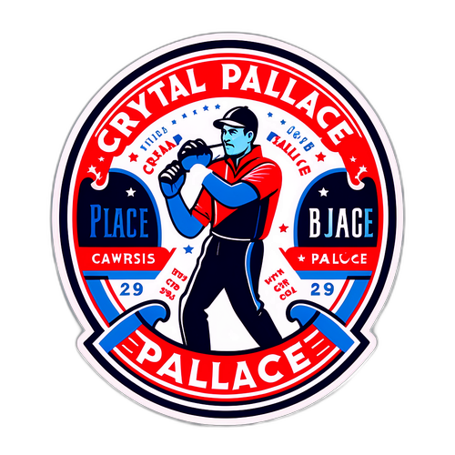 Sticker ya Mchezo wa Kriketi wa Crystal Palace