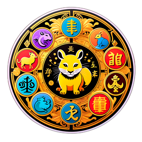 Stickers Tượng Trưng Cho Tài Lộc Của 12 Con Giáp