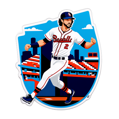 Dansby Swanson’s Iconic Baseball Pose Sticker