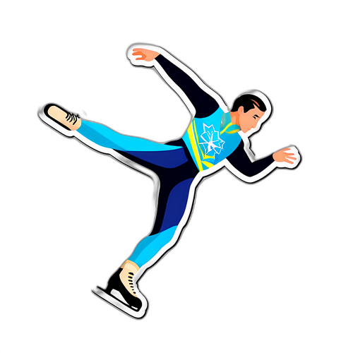 Illustration d'un patineur artistique masculin en compétition