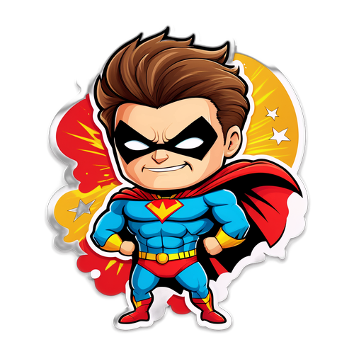 Humorný samolepkový hrdina
