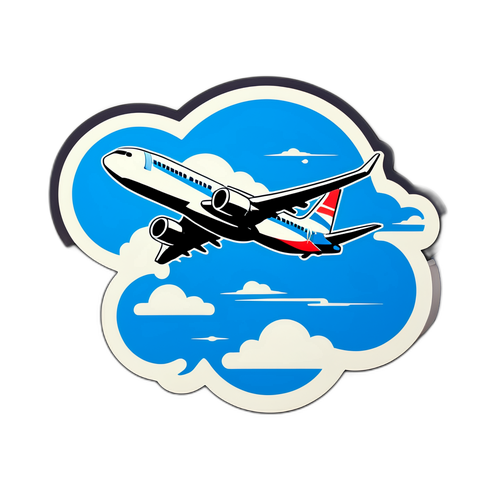 Boeing Uçaklarının Uçuşunu Sembolize Eden Sticker