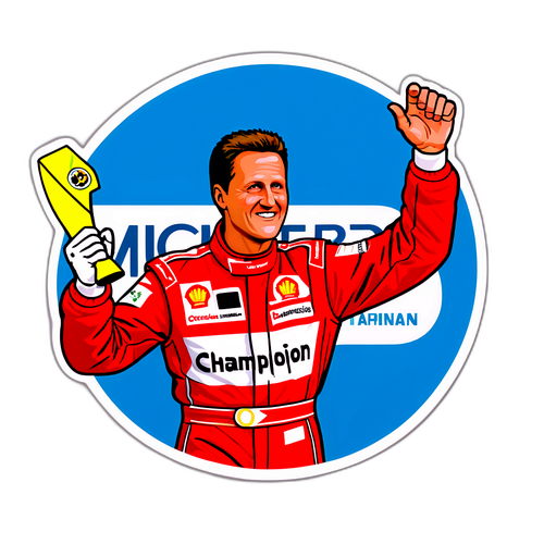 Michael Schumacher Mistrz Świata Sticker