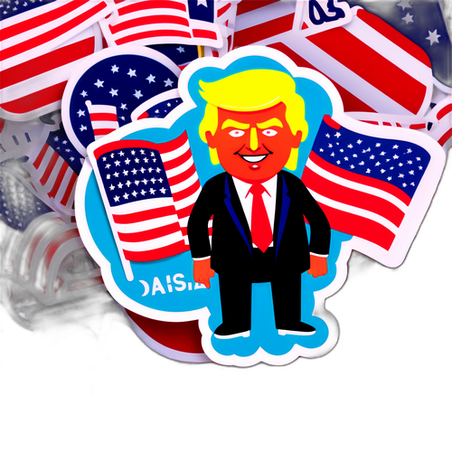Adesivo Dazi USA Trump