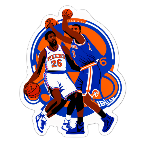 76人對尼克斯歷史比賽紀念貼紙