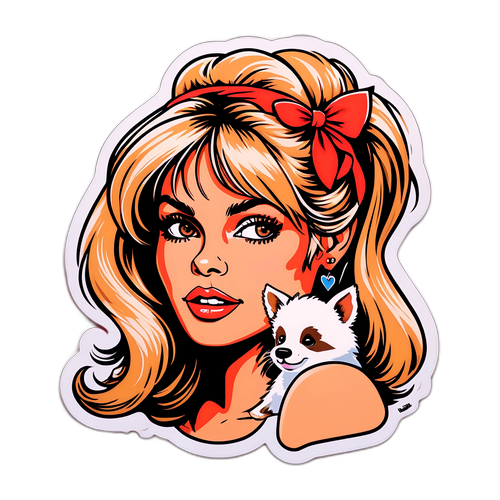 Hravá nálepka Brigitte Bardot