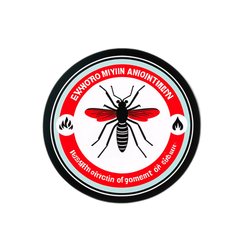 红色蚊子警示标签设计