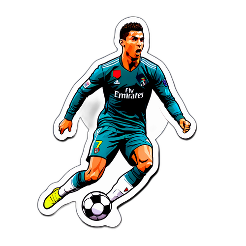 Cristiano Ronaldo en train de marquer un but