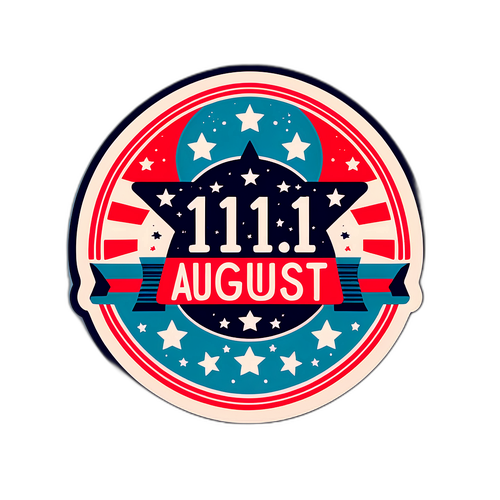 Vintage Badge na may 'August 1'