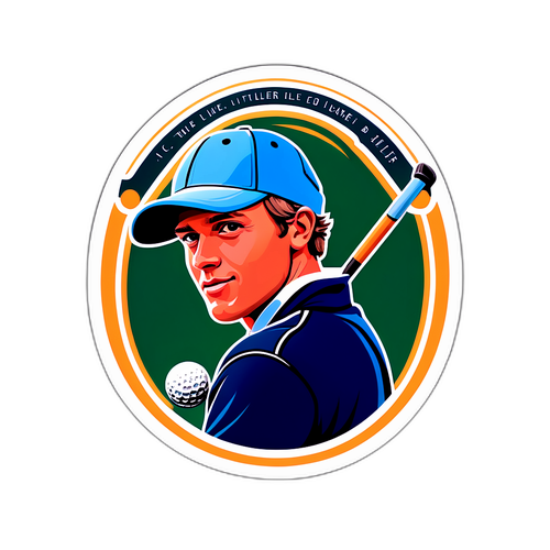 Portrtet Luke'a Littlera z dynamiczną typografią i akcentami sportowymi