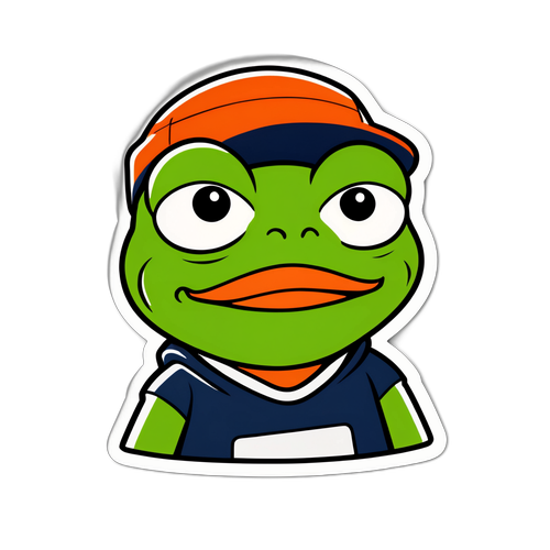 Kreative Illustration von Pepe, dem beliebten Internet-Meme-Frosch, in sportlicher Kleidung