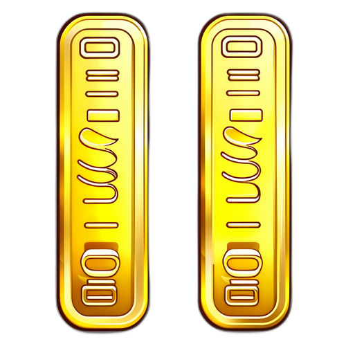 Goldpreis Aufkleber in Form einer glänzenden Goldbarren