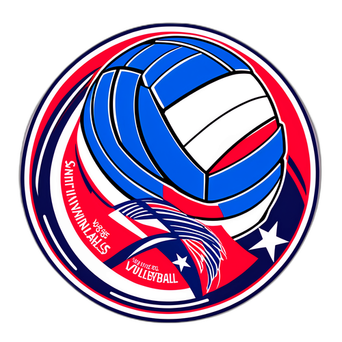 Stiker Motivasi VNL 2025 untuk Turnamen Bola Voli Wanita