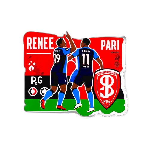Thiết kế nhãn dán cho trận Rennes vs PSG
