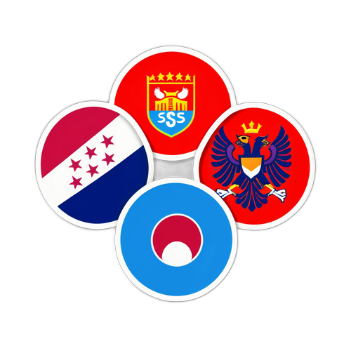 Sticker cu steagurile echipelor de fotbal: Steaua și Besiktas