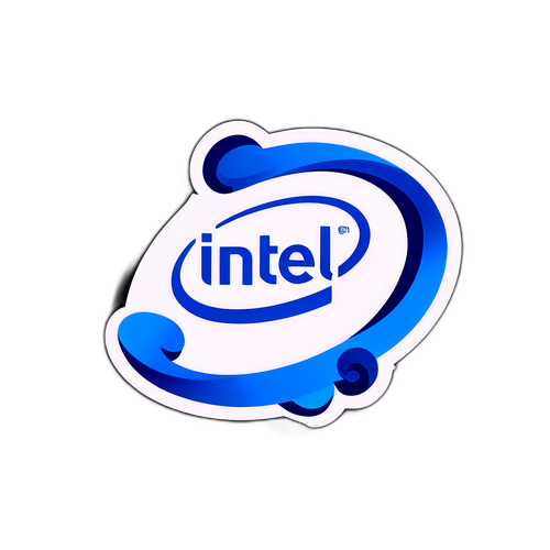 英特爾股價上升貼紙