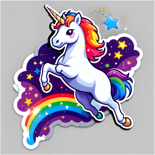 Unicorn Pelangi yang Menakjubkan: Stiker Fantasi yang Menciptakan Keajaiban dalam Hidup Anda!