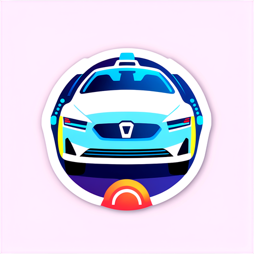 未来的な自動運転車ステッカー