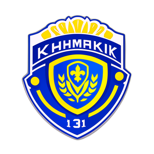 Футбольное поле с логотипами команды Химки