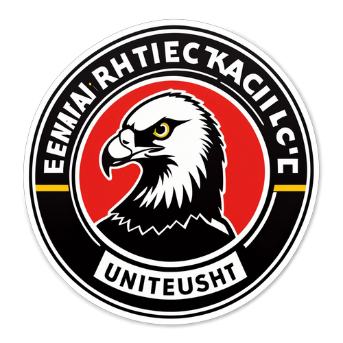 Een sticker van Eintracht Frankfurt met de Adler