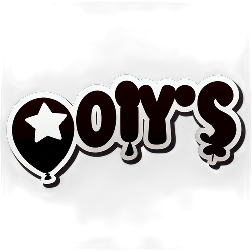 모던 글꼴로 강조된 "coys" 스티커