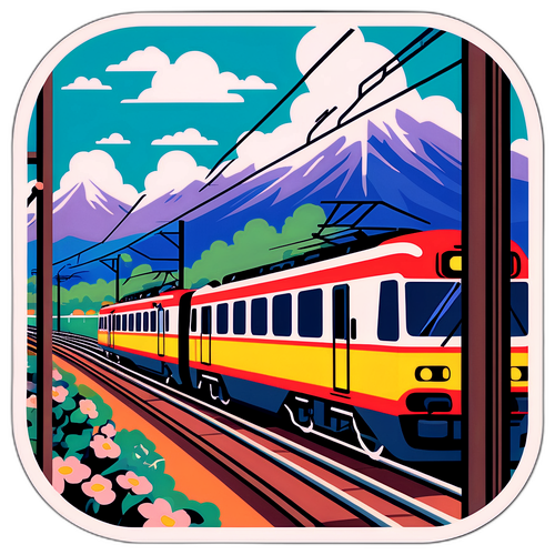 中央線を走る列車のイラスト