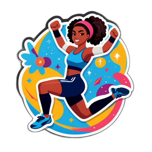 Empowerende atletisk pose