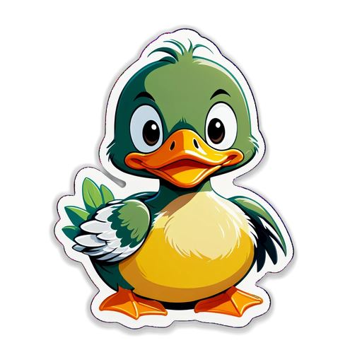 Quack Up Your Life: The Adorable Duck Sticker Everyone Can't Get Enough Of!