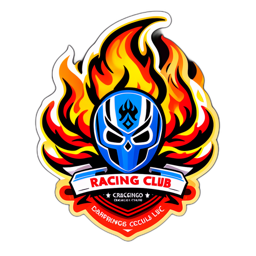 Adesivo Racing Club com Chamas