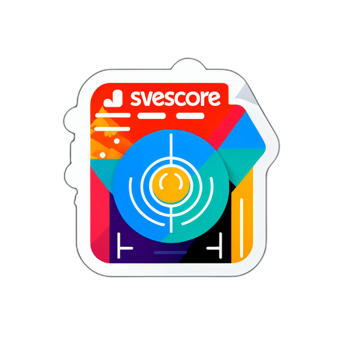 Canlı Skoru Temsil Eden Modern Sticker Tasarımı