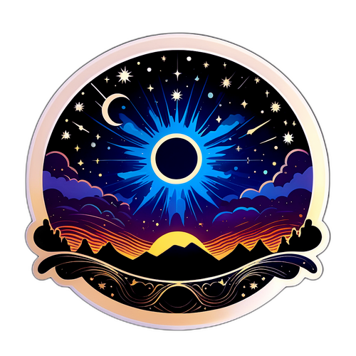 Sticker ya Jua Kupita Mwezi
